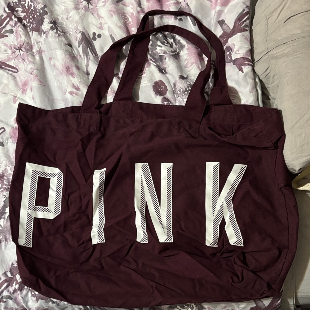 PINK Victoria's Secret Dark Red Tote
